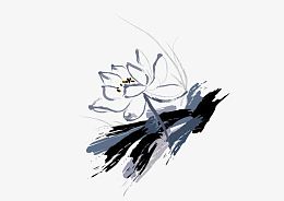 精美水墨 荷花 矢量图 中国风