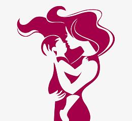 紫色母亲抱着孩子节日元素