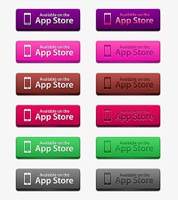 App Store按钮PSD素材下载