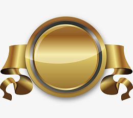 矢量创意设计金色圆形丝带图