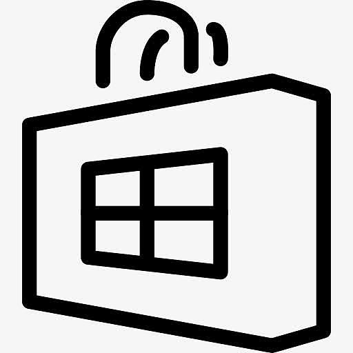 电子商务线图标标志微软商店网上