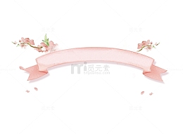 清新唯美水墨桃花边框