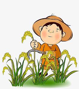 收麦子的农民
