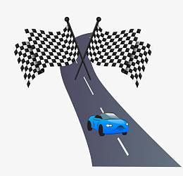 矢量灰色赛车跑道