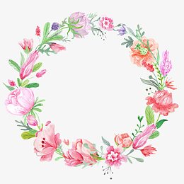 彩色花卉花圈