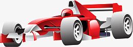 红色F1方程式赛车矢量图