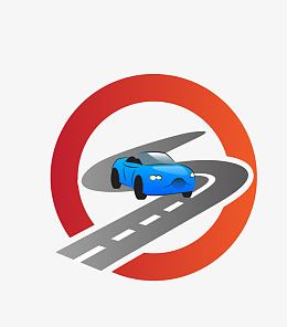 矢量红色赛车跑道