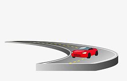 矢量卡通图案赛车跑道