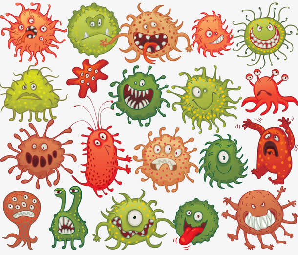 病菌简史插画图片