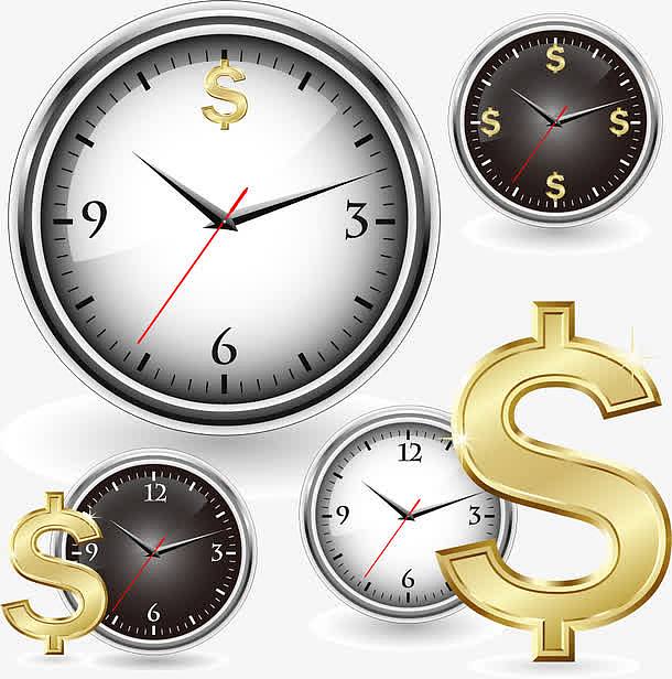 时间金钱商务矢量图,时间与金钱,