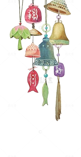 水彩风铃