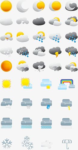 天气图标矢量图