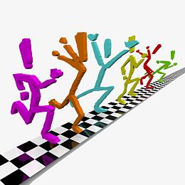 站在起跑线上的3D人