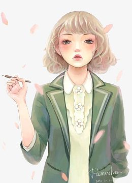 手绘女孩