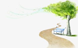 水墨小路背景