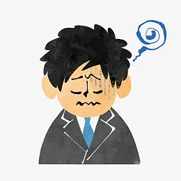 卡通忧愁男生