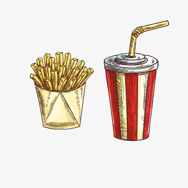 可乐薯条免扣素材