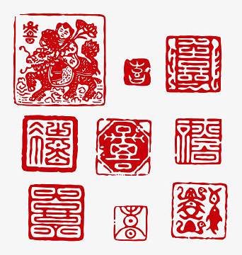 png红色莲花纹样(3456x3456)png中国风纹样(1297x103