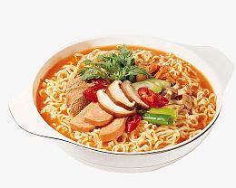 双耳碗里的方便面