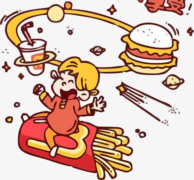 手绘吃货插画