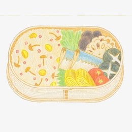 饭盒手绘画素材图片