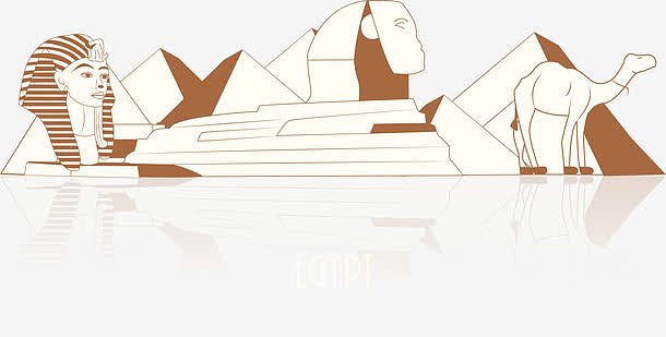 矢量手绘埃及金字塔素材-矢量手绘埃及金字塔图片元素-觅元素