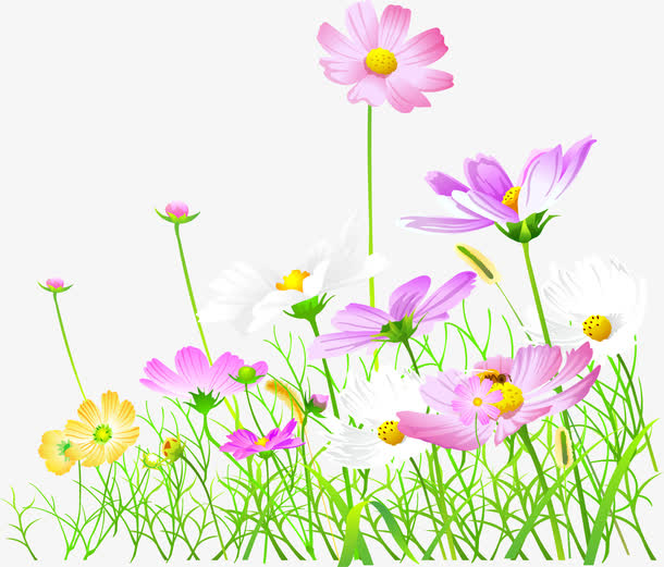 唯美清新花丛素材免费下载_觅元素