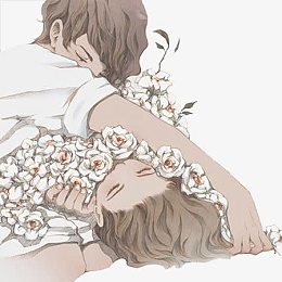 花丛里的男女