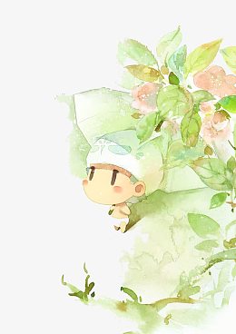 小精灵在花丛中