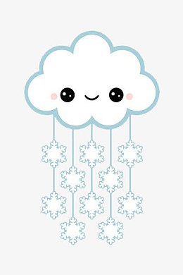下雪的白云挂饰
