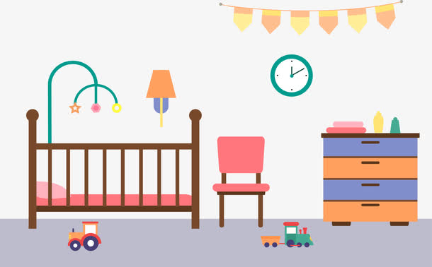 矢量图儿童房