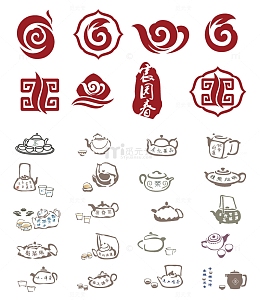 红色中国风素材