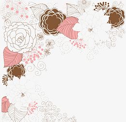 手绘花纹设计素材