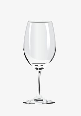 矢量银色大肚高脚红酒杯