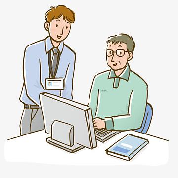 请教问题的工作人员