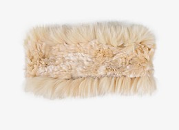 獭兔毛穿条围脖兔毛围巾