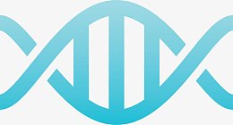 可爱蓝色DNA矢量图