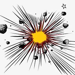 爆炸火星款框涂鸦元素