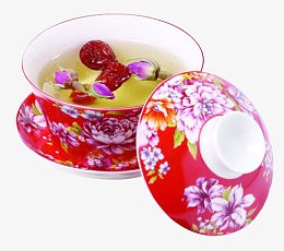 红枣玫瑰花茶素材