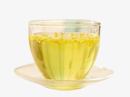 泡好的天然桂花茶素材