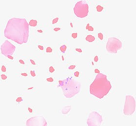 粉色淡雅唯美手绘花瓣
