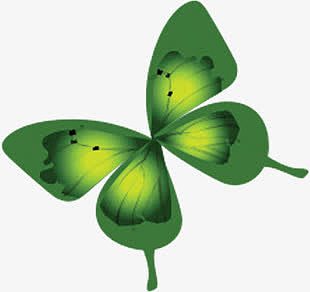 绿色卡通设计蝴蝶