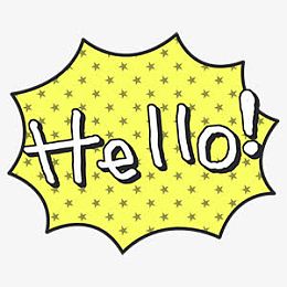立体图标手绘 hello 对话框