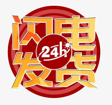 24h闪电发货艺术字图标