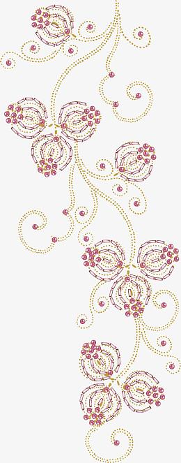 花纹 复古 十字绣 残缺 丝印