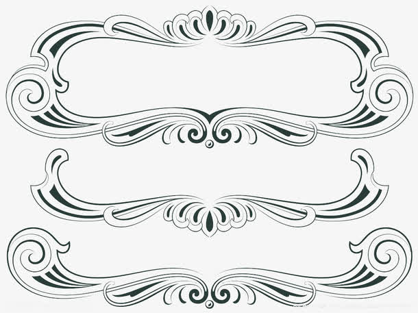 欧式花纹边框相框素材