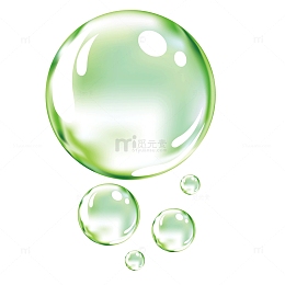 矢量绿色动态水泡水珠