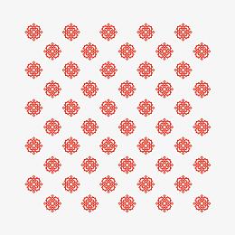 矢量红色中国传统花纹