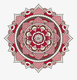 红色花纹