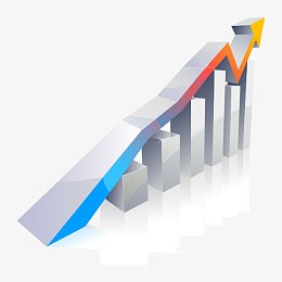 矢量数据折线图走向稳步上升